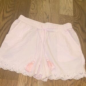 Shabby Chic Light Pink Cotton Coquette Shorts